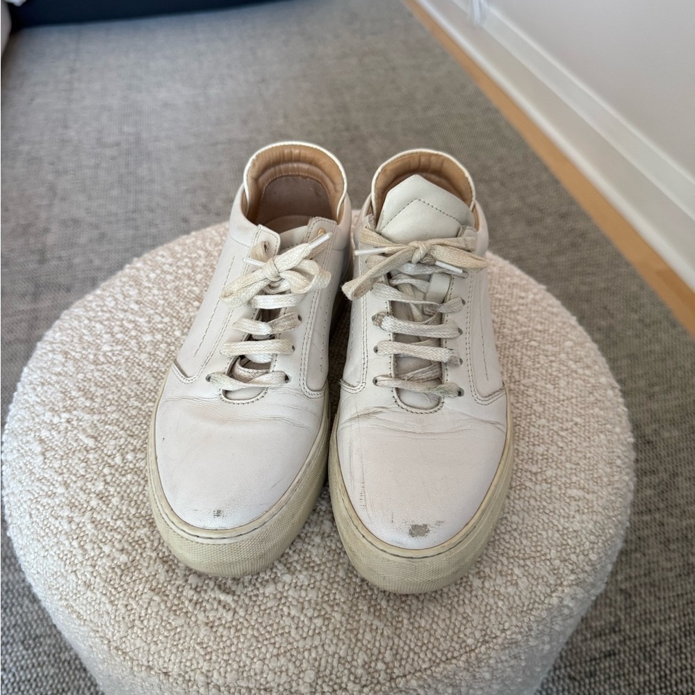 WANT Les Essentiels Lalibela White Leather Sneakers - Size 9 - Picture 2 of 5